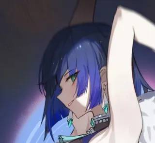 🧿 Yelan Genshin Impact yelan, genshin impact, anime, nữ, trò chơi điện tử, tóc xanh telegram sticker