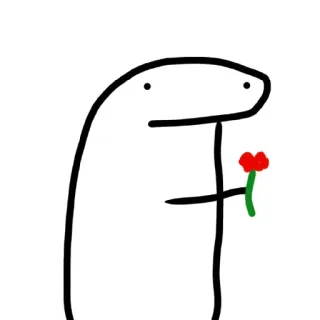 🌷 sticker, cartoon, blume, figur, einfach, niedlich telegram sticker