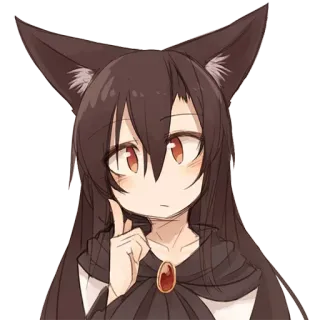 🤔 Anime, Katmeisje, Kemonomimi, Vosmeisje telegram sticker
