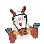 🤷♂️ caballo, animal, dibujo animado, mascota, pegatina telegram sticker