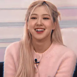 🍐 Rose rosa, K-pop, cantante, rubia, Rosé, Blackpink telegram sticker