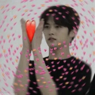 💛 coeur, amour, kpop, personne, mains, célébrité, fan telegram sticker