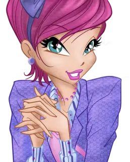 ☺️ Tecna Winx Club fada, desenho animado, anime, mágico telegram sticker