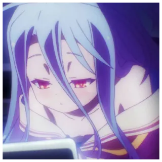 🍼 Shiro No Game No Life Anime, Shiro, No Game No Life, Videogioco, Ragazza, Gaming telegram sticker