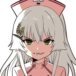 😏 Anime, Cô gái, Y tá, Phim hoạt hình telegram sticker