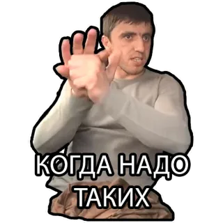 👌 КОГДА НАДО ТАКИХ telegram sticker