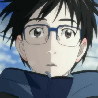 🍭 Yuri Katsuki Yuri on Ice Аниме, Yuri!!! on Ice, Юрий Кацуки, Фигурное катание, Персонаж, Портрет telegram sticker