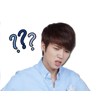 😩 ??? 질문, 혼란, 생각, K팝 telegram sticker
