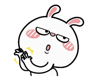 👏 kelinci, bunny, imut, kartun, emoji, stiker telegram sticker