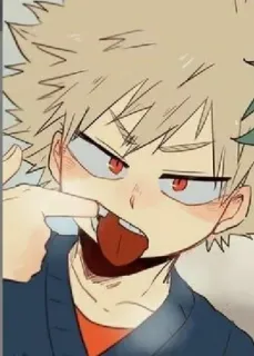 😝 Bakugo My Hero Academia anime, Bakugo, My Hero Academia, character, tongue, funny, sticker telegram sticker
