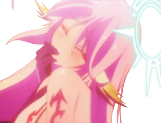 🥰 Shiro No Game No Life Anime, pelo morado, videojuego, No Game No Life, Shiro whatsapp sticker