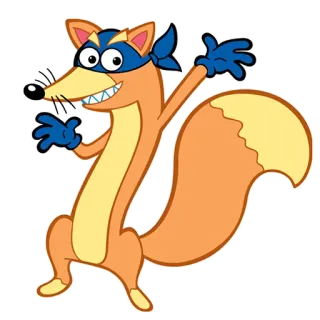 🐺 Swiper Dora the Explorer สไวเปอร์, สุนัขจิ้งจอก, การ์ตูน, โดรา, นักสำรวจ telegram sticker