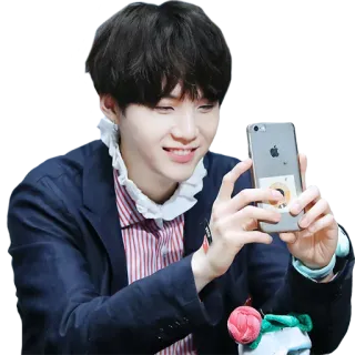 📱 Kpop, Piosenkarz, Min Yoongi, Gwiazda, Selfie, Idol telegram sticker