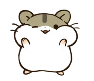 😉 hamster, animal, cute, pet, rodent, cartoon telegram sticker