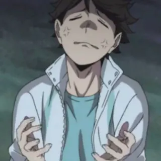 😤 Oikawa Tooru Haikyuu!! Oikawa, Tooru, Haikyuu!!, Anime, Chateado, Frustrado telegram sticker