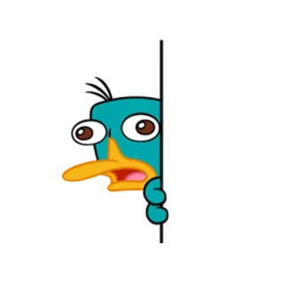 😐 Perry the Platypus Phineas and Ferb Cartone animato, Ornitorinco, Disney, Personaggio, Animazione telegram sticker