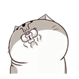 😩 Katze, süß, Sticker, Cartoon, Tier, Ausdruck telegram sticker