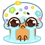 😭 sad, crying, tears, cute, emoji telegram sticker