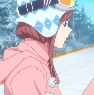 🐾 Anime, Inverno, Neve, Sci, Outdoor, Cartoni animati telegram sticker