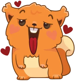 😍 แฮมสเตอร์, น่ารัก, สัตว์, การ์ตูน, หัวใจ, ตลก, อิโมจิ telegram sticker
