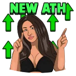 📈 NEW ATH successo, criptovaluta, finanza, crescita, investimento, rialzista telegram sticker