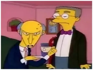 😣 Mr. Burns The Simpsons cartoons, animated, tv show, sitcom, characters, comedy telegram sticker