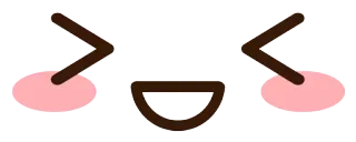 😆 каваи, эмотикон, лицо, счастливый, милый, улыбка, эмодзи telegram sticker