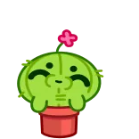 Cactus And Balloon telegram stickers