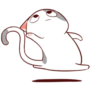 🩰 gato, animal, lindo, pegatina, dibujo animado, gato blanco, mascota telegram sticker