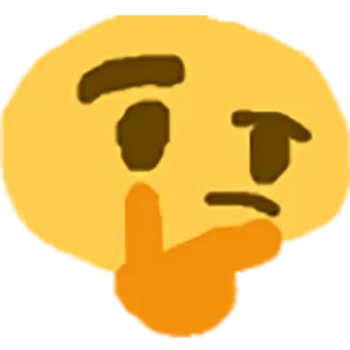 🤔 thinking, meme, emoji, face, cartoon telegram sticker