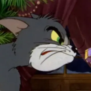 😠 Tom Cat Tom and Jerry cartoon, cat, angry, funny, tom and jerry telegram sticker