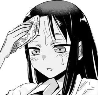 😓 animé, manga, transpiration, épuisé, dessin animé telegram sticker