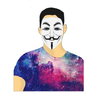 👱 ไม่ระบุชื่อ, กาย ฟอกส์, หน้ากาก, แฮกเกอร์ telegram sticker
