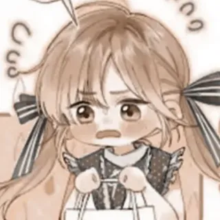 🪜 ผู้หญิง, อนิเมะ, การ์ตูน, เศร้า, ช้อปปิ้ง, ทำปากจู๋ telegram sticker