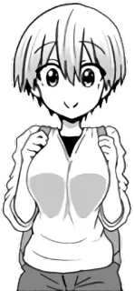 🙂 Uzaki Hana Uzaki-chan Wants to Hang Out! Аниме, Манга, Узаки-чан, Узаки Хана, Каваий, Милый telegram sticker