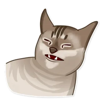 😾 แมว, มีม, สัตว์, สัตว์เลี้ยง, ตลก, สีหน้า, ทำหน้า telegram sticker
