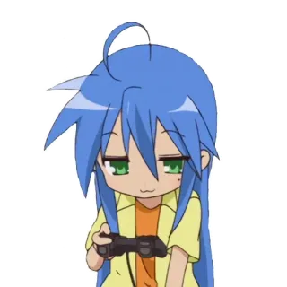 🎮 Anime, Chica, Gaming, Mando, Dibujos animados telegram sticker
