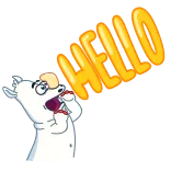 👋 HELLO saluto, ciao, parola whatsapp sticker