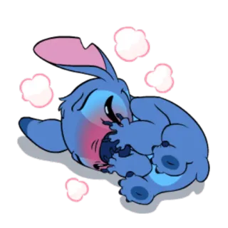 😶 Stitch การ์ตูน, ดิสนีย์, ลิโล่ แอนด์ สติทช์, น่ารัก, ง่วง whatsapp sticker