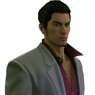 🐸 Kazuma Kiryu Yakuza videogioco, yakuza, Kazuma Kiryu, personaggio, maschio telegram sticker