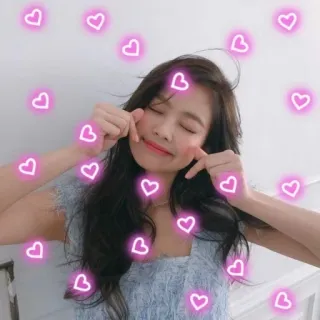 🖇 сердечки, женщина, любовь, милый, портрет, человек whatsapp sticker