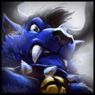 💣 furry, antropomorf, monster, wezen, fantasie, blauw, stier, dier telegram sticker