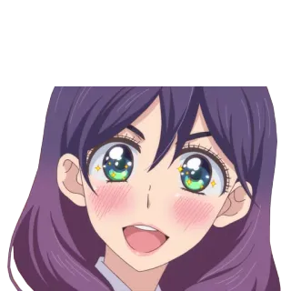✨ anime, cute, girl, happy, smiling whatsapp sticker