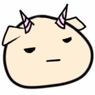 😒 Dibujos animados, Animal, Cabra, Lindo, Ilustración, Sticker telegram sticker