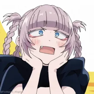 🎆 anime, chica, linda, expresión, gracioso, manga, dibujos animados telegram sticker