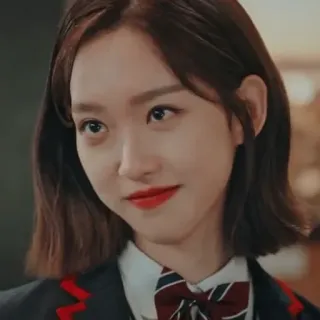 🔥 woman, portrait, school uniform, smile, pretty telegram sticker