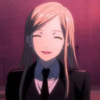 🍧 anime, woman, blonde, smile, portrait, character whatsapp sticker