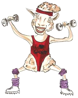 💪 I ❤️ SPORT cừu, thể thao, thể hình, tập thể dục, hoạt hình, tạ tay, hình người, động vật telegram sticker