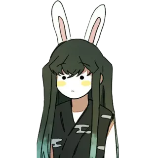 🌀 动漫, 漫画, 兔子, 可爱, 卡通 whatsapp sticker