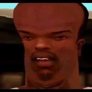 😬 CJ Grand Theft Auto: San Andreas CJ, Grand Theft Auto, San Andreas, videogame, personage, meme, grappig telegram sticker